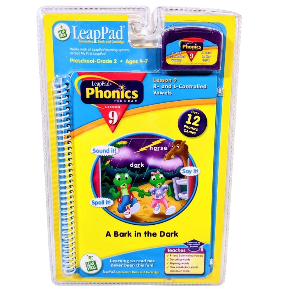 LeapPad Phonics Program Lesson 9 R- & L-Controlled Vowels Game Book New